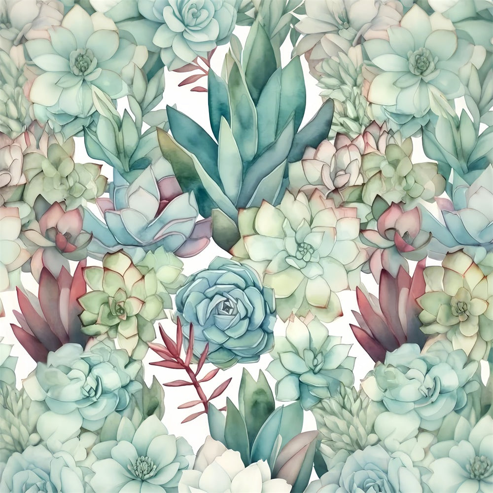 Backdrops Fine Art Vibrant Succulent Serenity Backdrop GTY-89