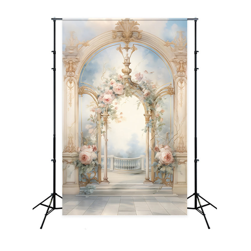 Fine Art Photography Backdrop Ornate Vintage Bloom Backdrop GTY-97