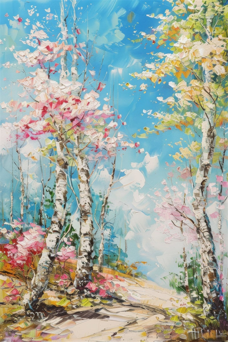 Fine Art Backdrops Dreamy Blue Sky Floral Backdrop GTY-99