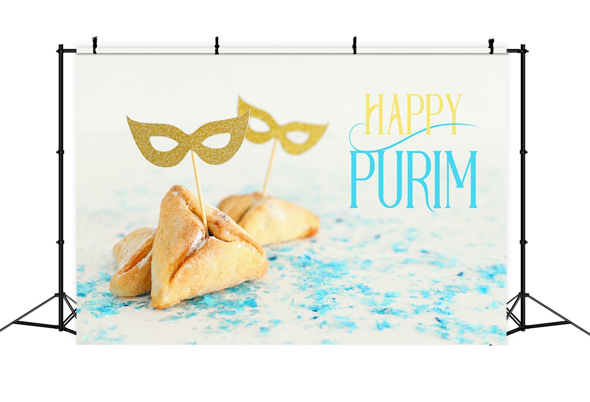 Purim Backdrop Elegant Purim Cookie Mask Backdrop GTY3-10