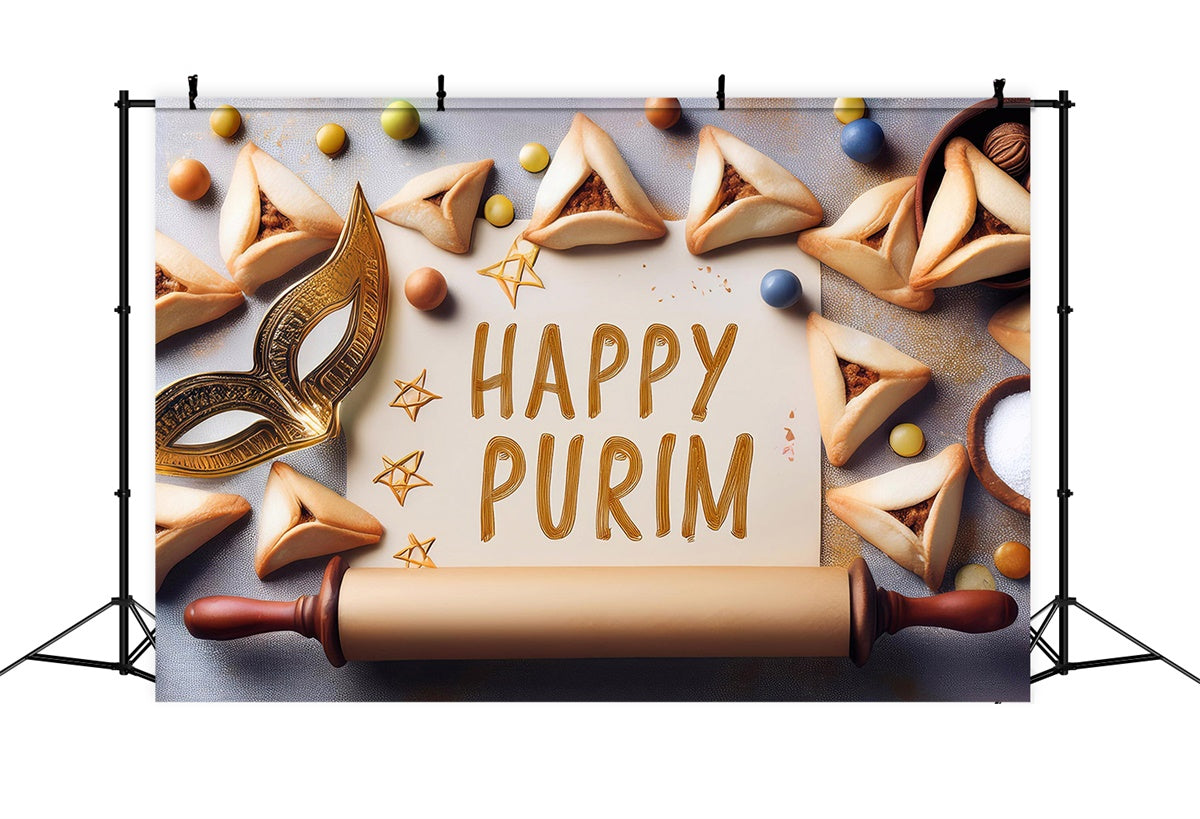 Purim Backdrop Festive Purim Dessert Baking Backdrop GTY3-11