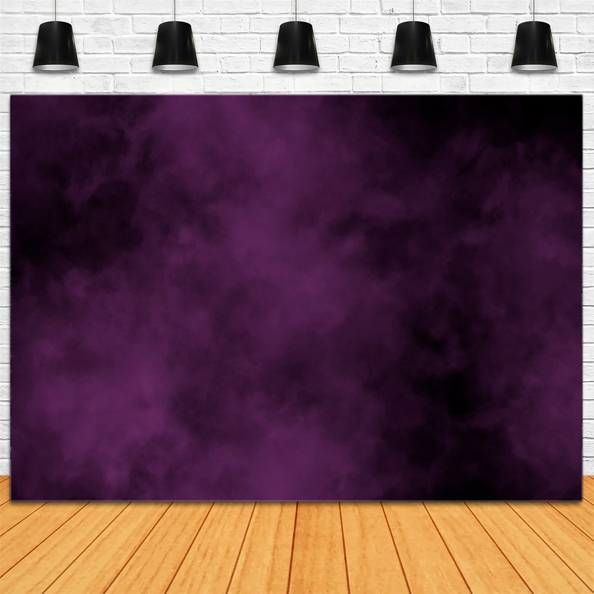 Backdrop Purple Dark Violet Swirling Smoke Backdrop GTY3-113