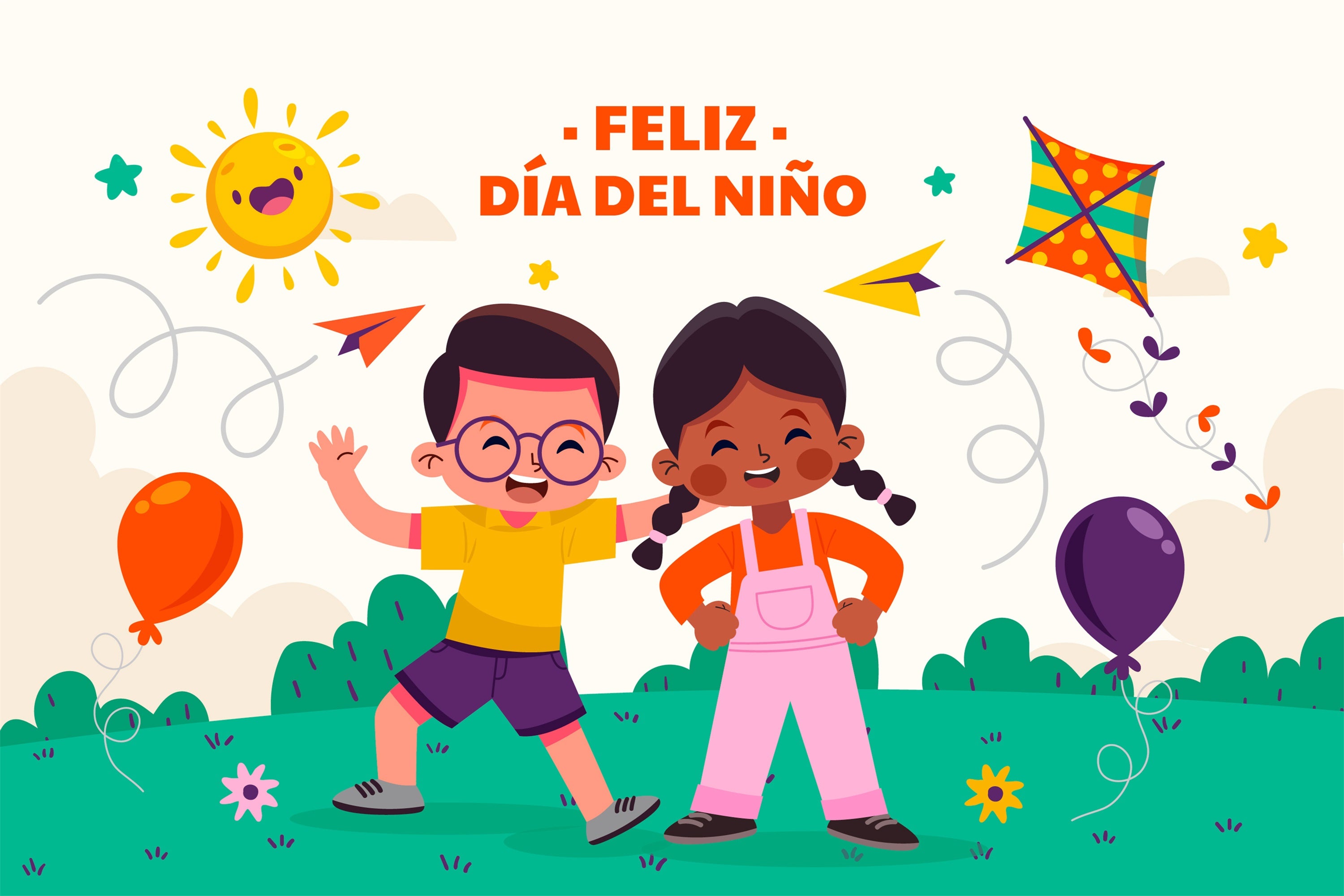 Mexican Children's Day Backdrop Kites Balloons Kids Party Backdrop GTY3-121