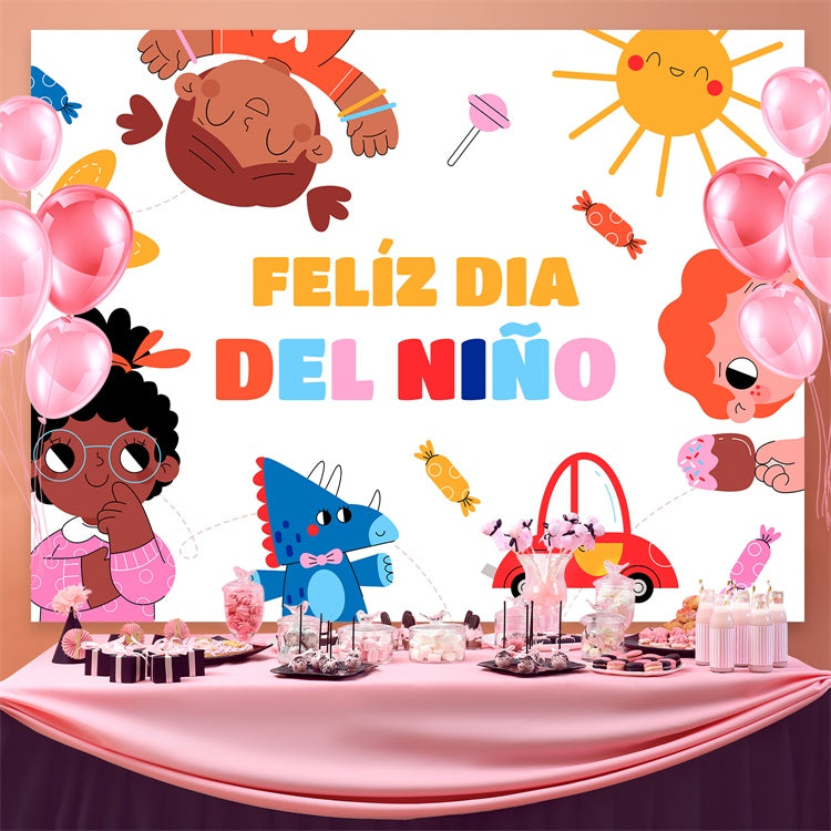 Mexican Children's Day Backdrop Cute Kids Toy Party Backdrop GTY3-124