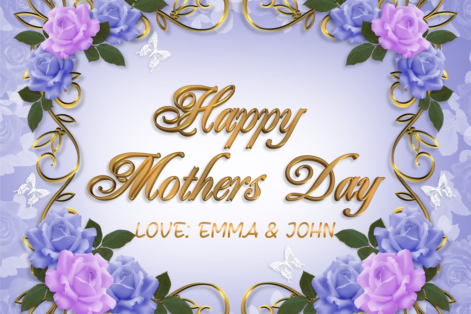Backdrops For Mothers Day Vintage Violet Rose Frame Backdrop GTY3-138
