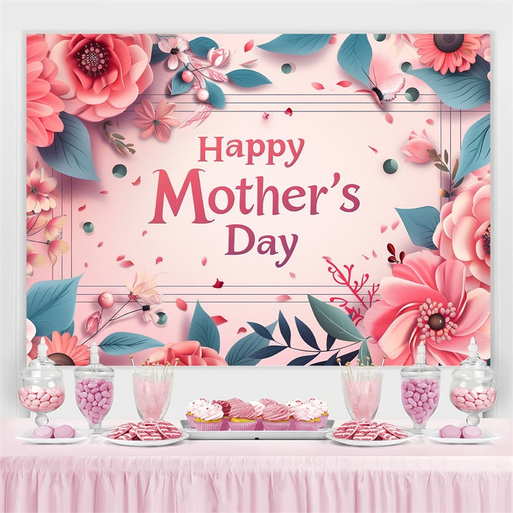 Mother's Day Photo Backdrops Vintage Floral Frame Backdrop GTY3-142
