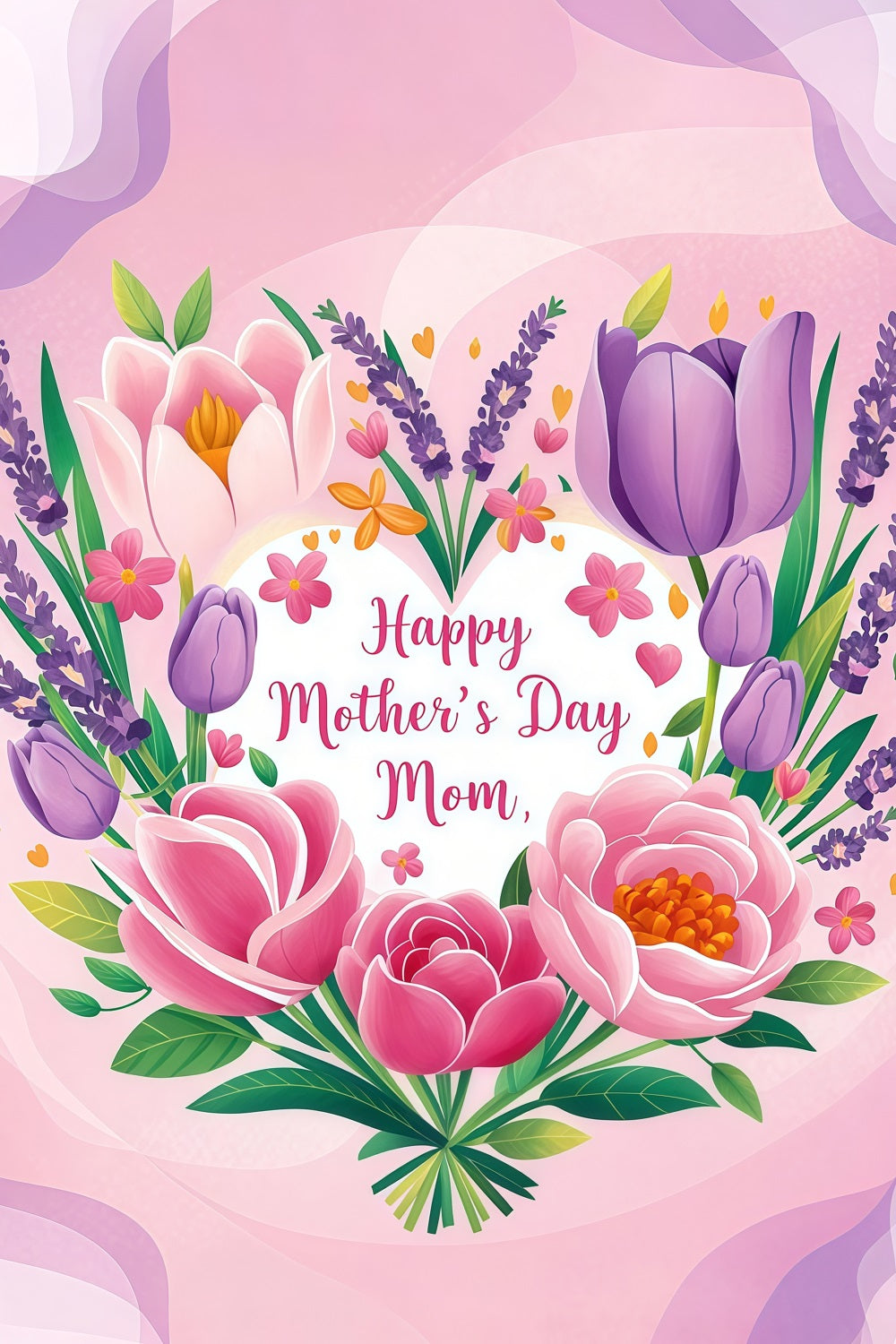Mothers Day Backdrops Sweet Floral Bouquet Customized Backdrop GTY3-181