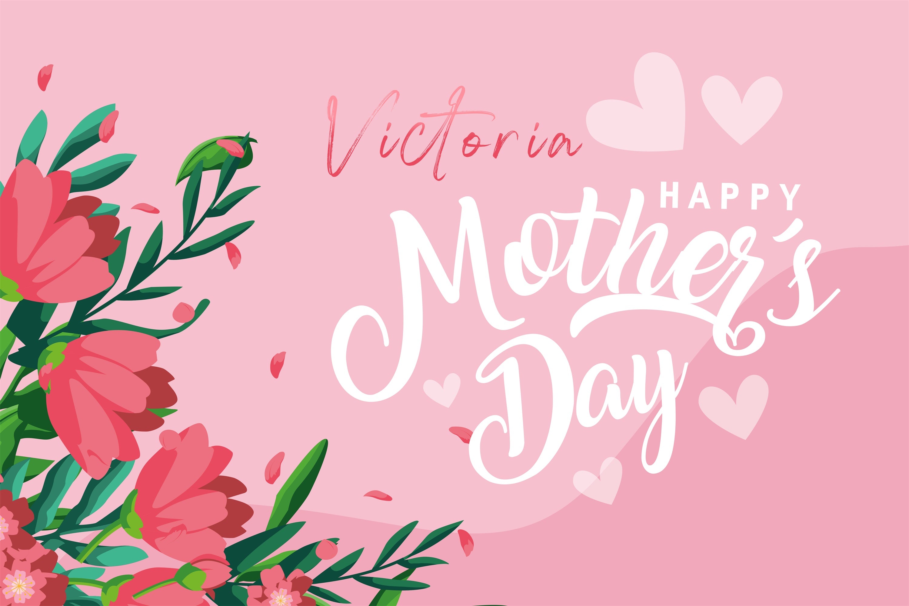 Backdrop Mothers Day Romantic Blossom Custom Backdrop GTY3-188