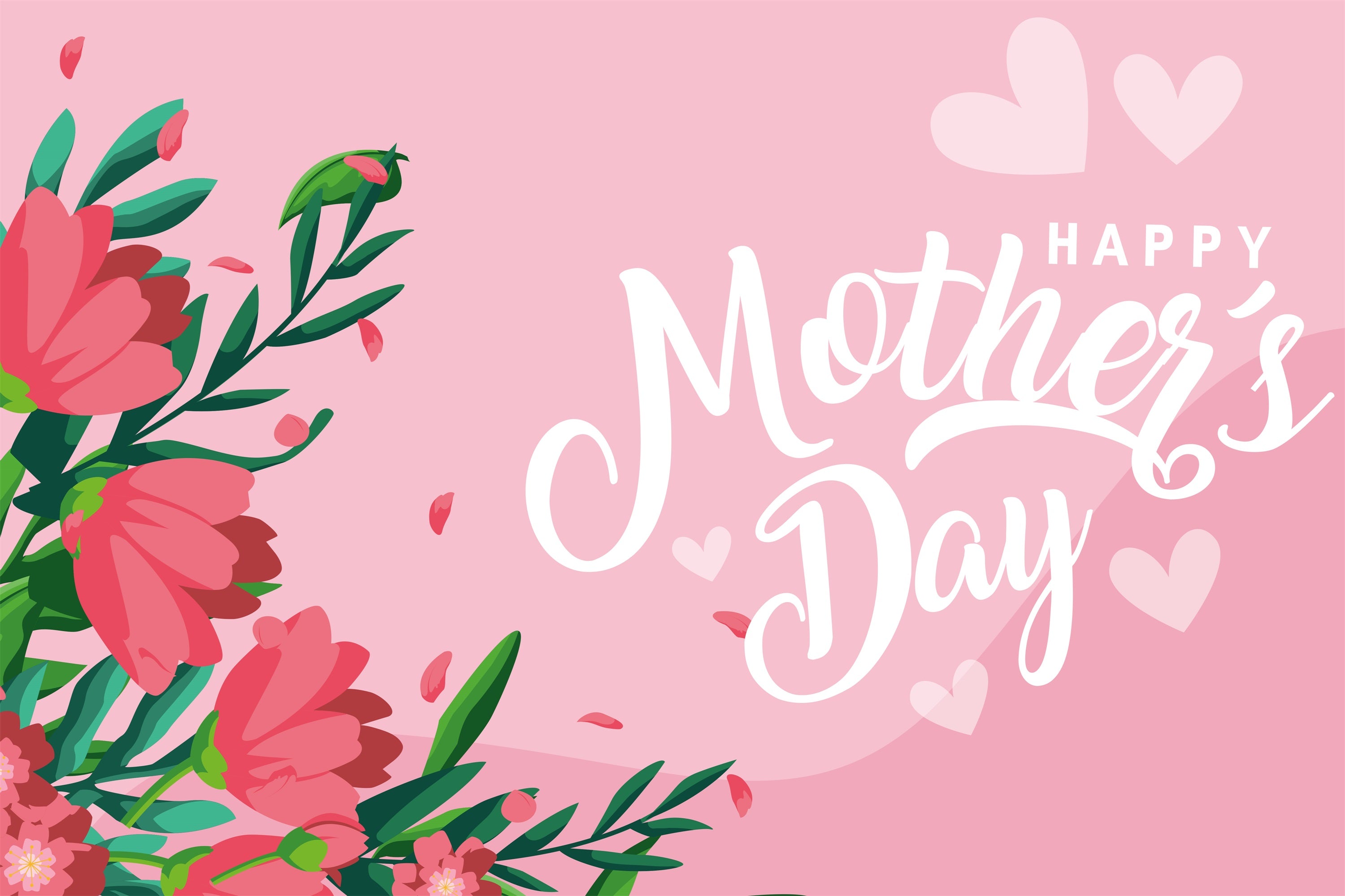 Backdrop Mothers Day Romantic Blossom Custom Backdrop GTY3-188