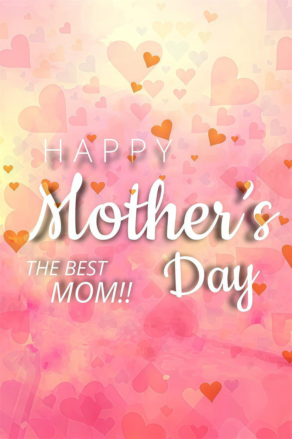 Mothers Day Backdrop Heart Celebration Customized Backdrop GTY3-197