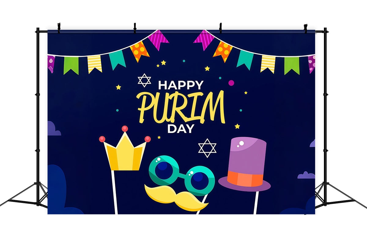 Purim Backdrop Festive Banner Stars Purim Party Backdrop GTY3-20
