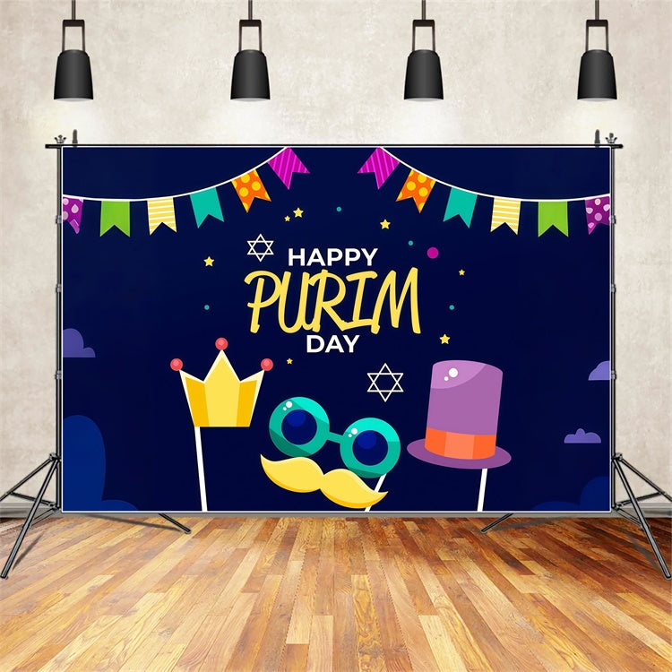 Purim Backdrop Festive Banner Stars Purim Party Backdrop GTY3-20