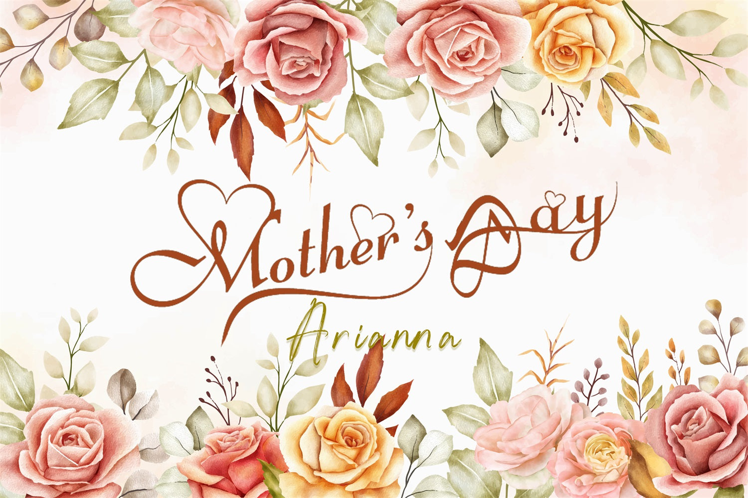 Mothers Day Backdrops Vintage Rose Customized Backdrop GTY3-201