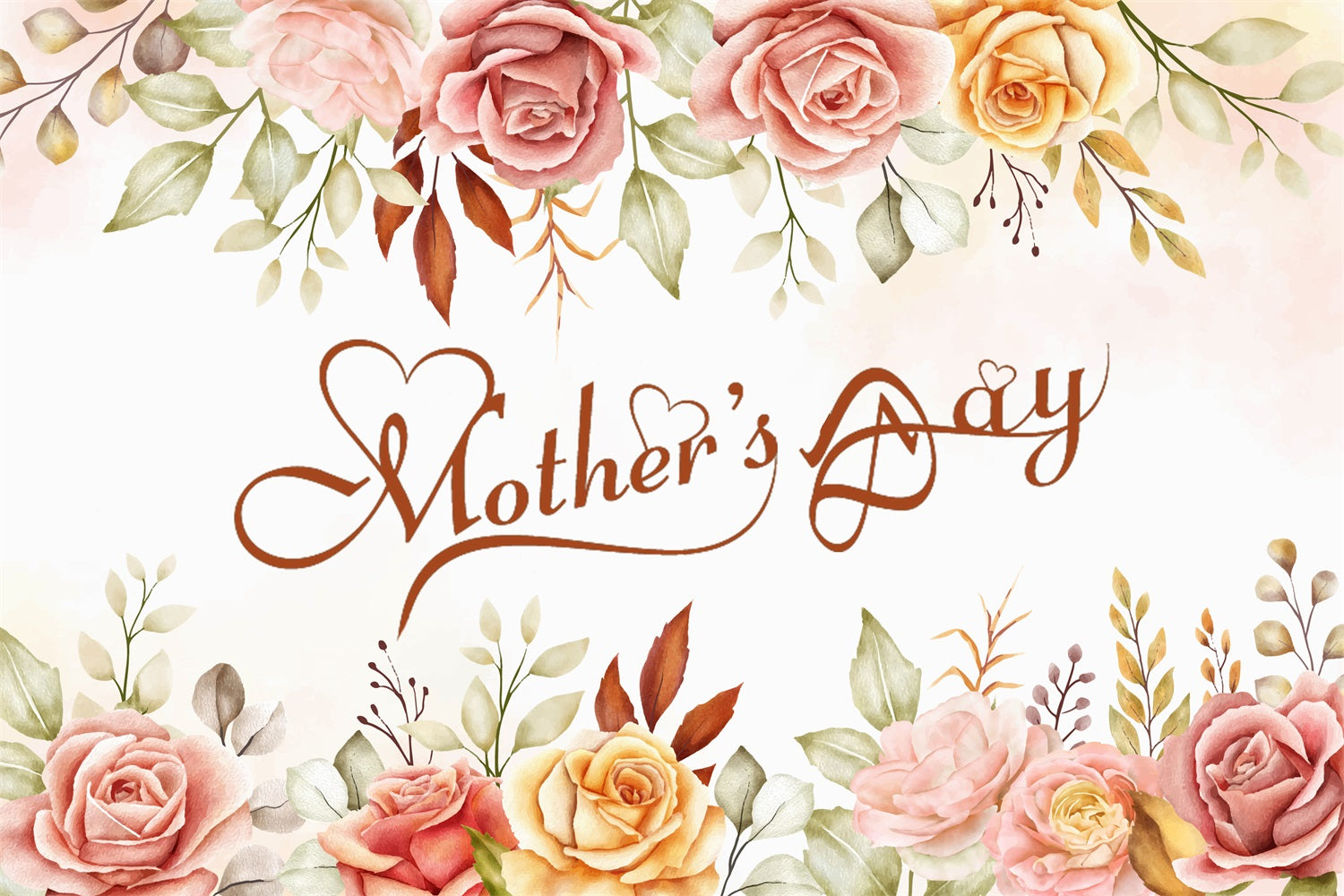 Mothers Day Backdrops Vintage Rose Customized Backdrop GTY3-201