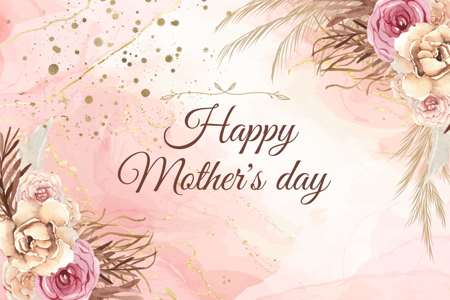 Backdrop For Mother's Day Sparkle Rose Personalized Backdrop GTY3-206