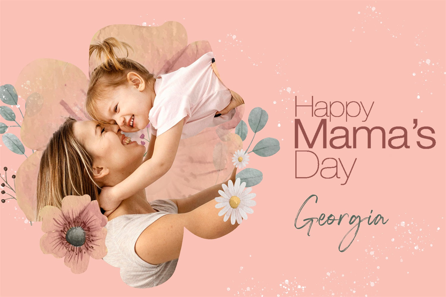 Backdrops For Mothers Day Floral Embrace Personalised Backdrop GTY3-211