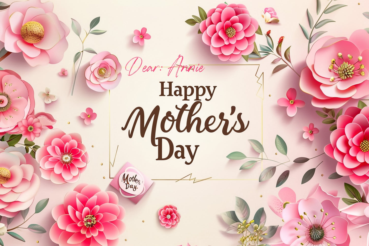 Backdrop For Mothers Day Enchanting Flower Frame Custom Backdrop GTY3-216