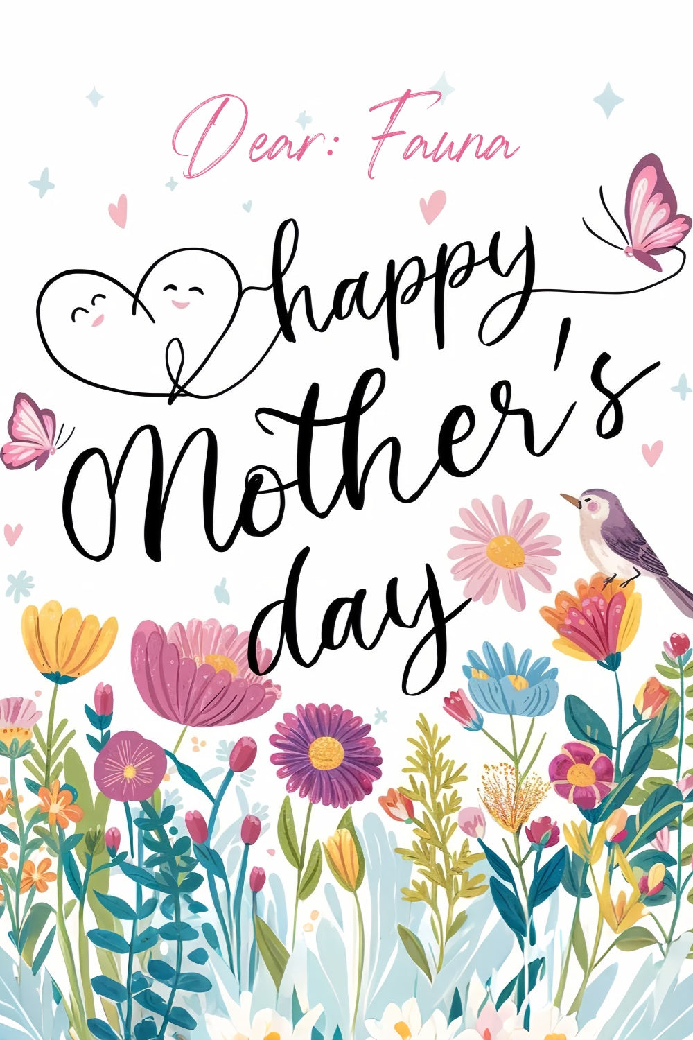 Mothers Day Backdrops Cheerful Wildflower Meadow Custom Backdrop GTY3-219