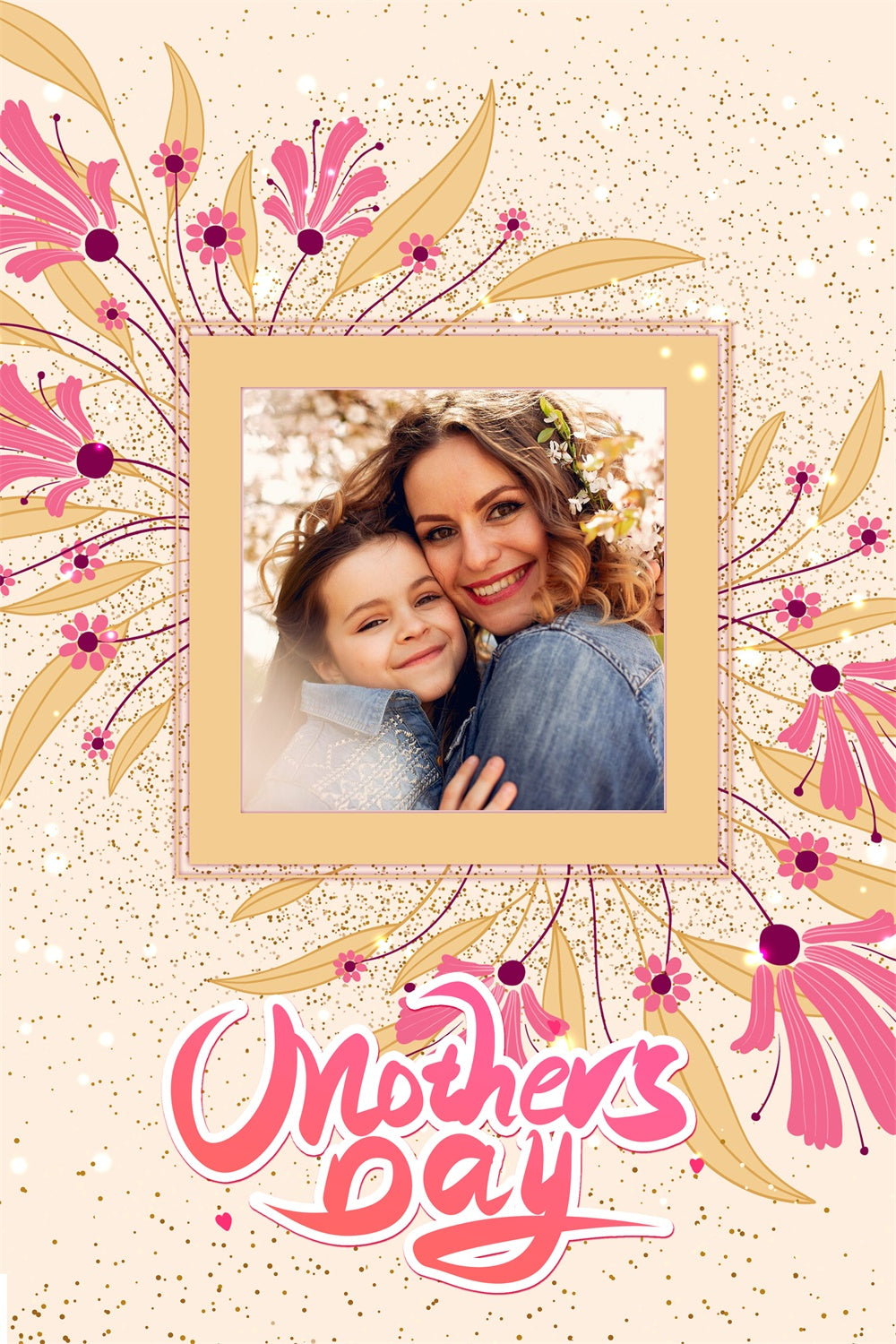 Mothers Day Backdrop Ideas Luxurious Flower Frame Custom Backdrop GTY3-226