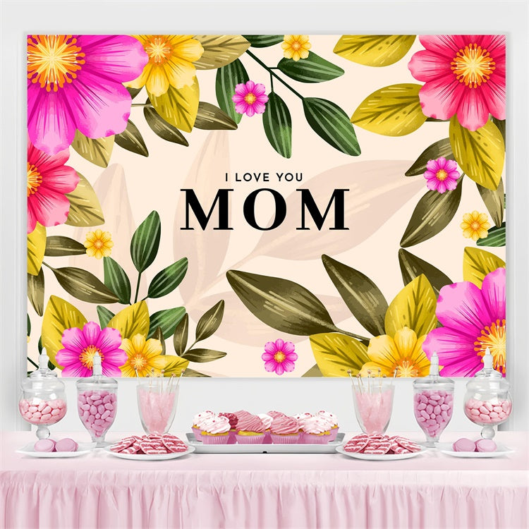 Mothers Day Backdrop Brilliant Flower Frame Customized Backdrop GTY3-227
