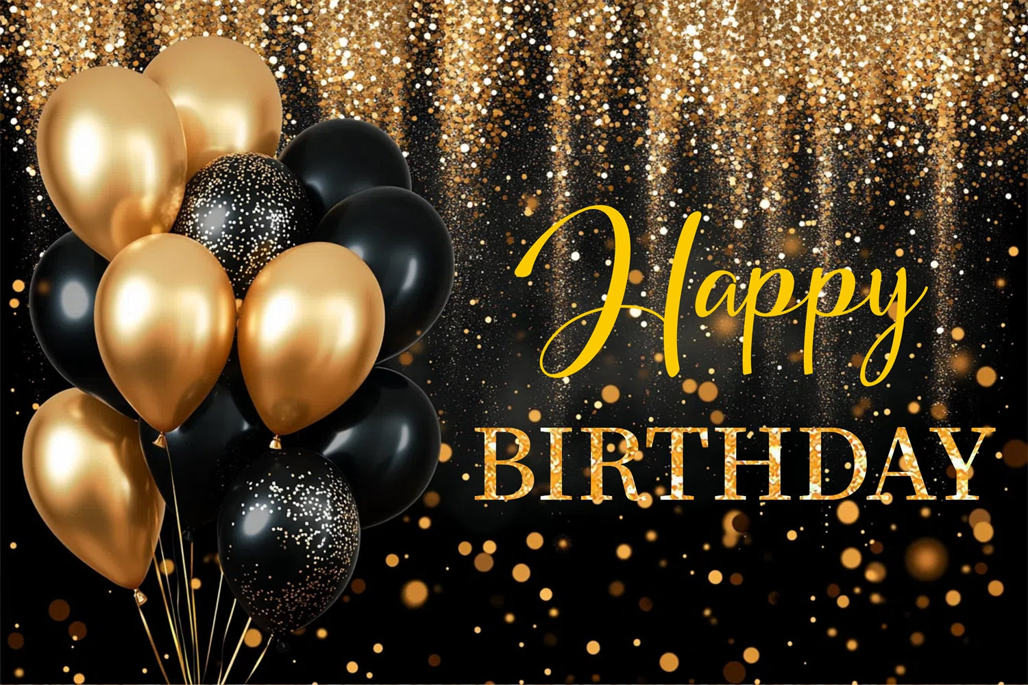 Happy Birthday Backdrop Sparkle Balloon Customized Backdrop GTY3-261