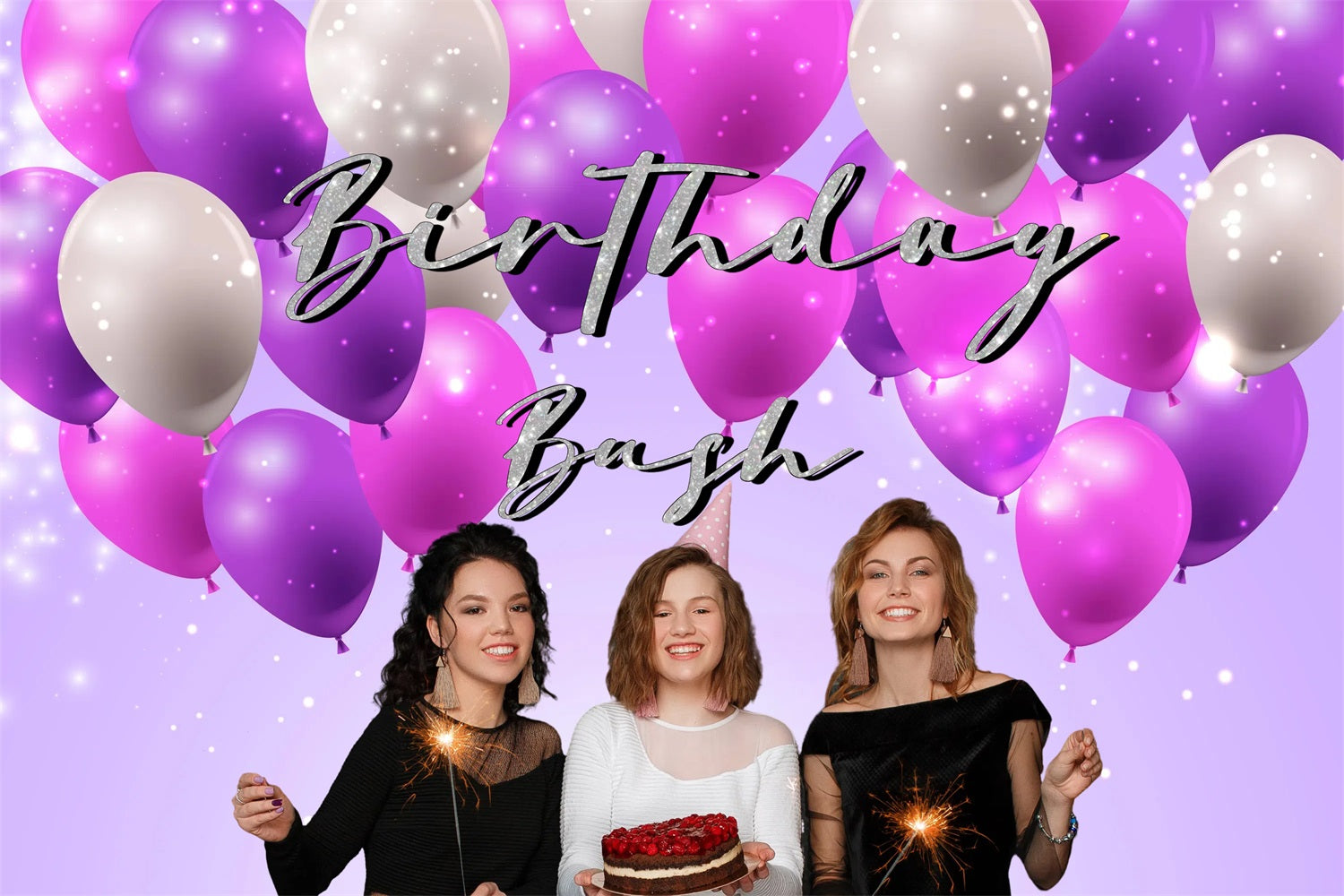 Customize Birthday Backdrop Balloon Party Bash Backdrop GTY3-269