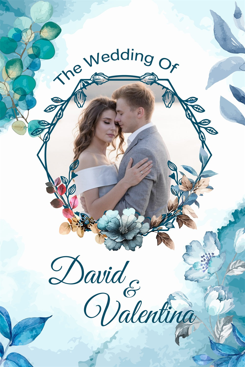 Wedding Photo Backdrops Watercolor Flower Customized Backdrop GTY3-277