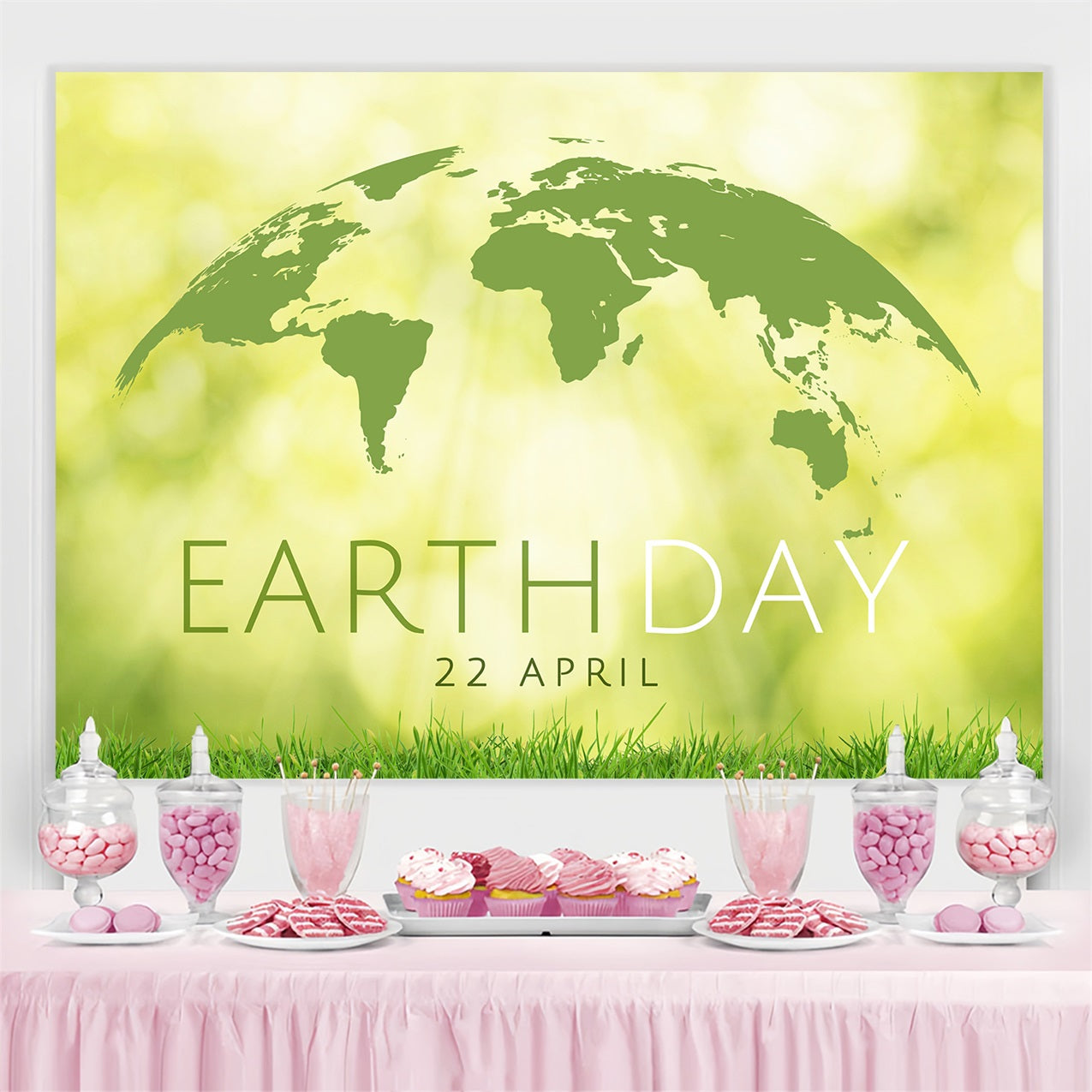 Happy Earth Day Backdrop Earth Day April 22 Event Backdrop GTY3-52
