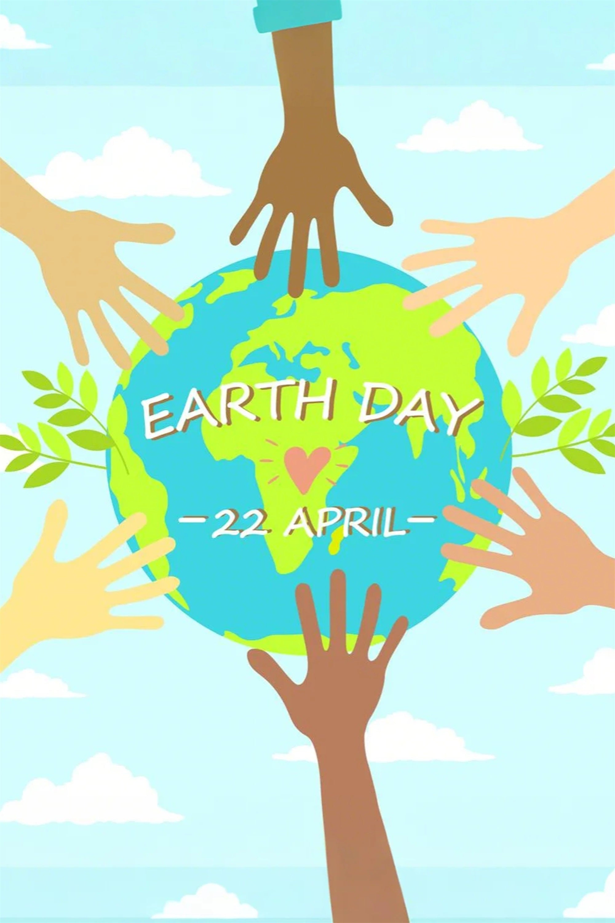 Happy Earth Day Backdrop Save the Planet Unity Backdrop GTY3-76