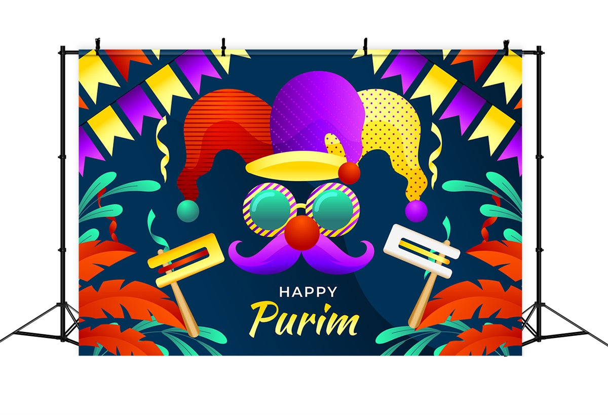 Purim Backdrop Purim Night Mask Hat Backdrop GTY3-8
