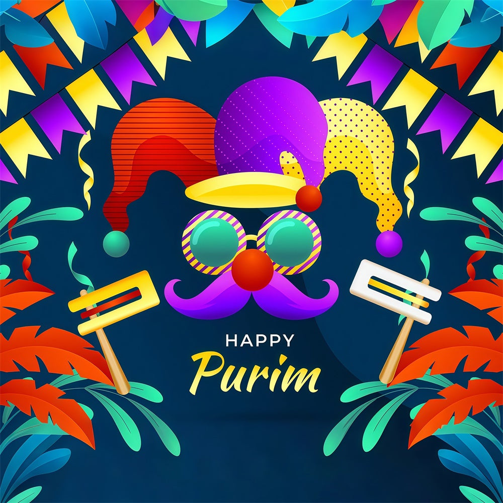 Purim Backdrop Purim Night Mask Hat Backdrop GTY3-8