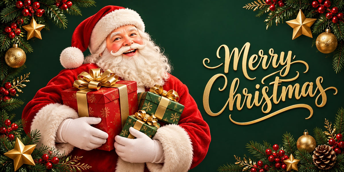 Santa Claus Christmas Garage Door Cover Festive Gift Evergreen Christmas Garage Door Cover HQ610-139-2 Car