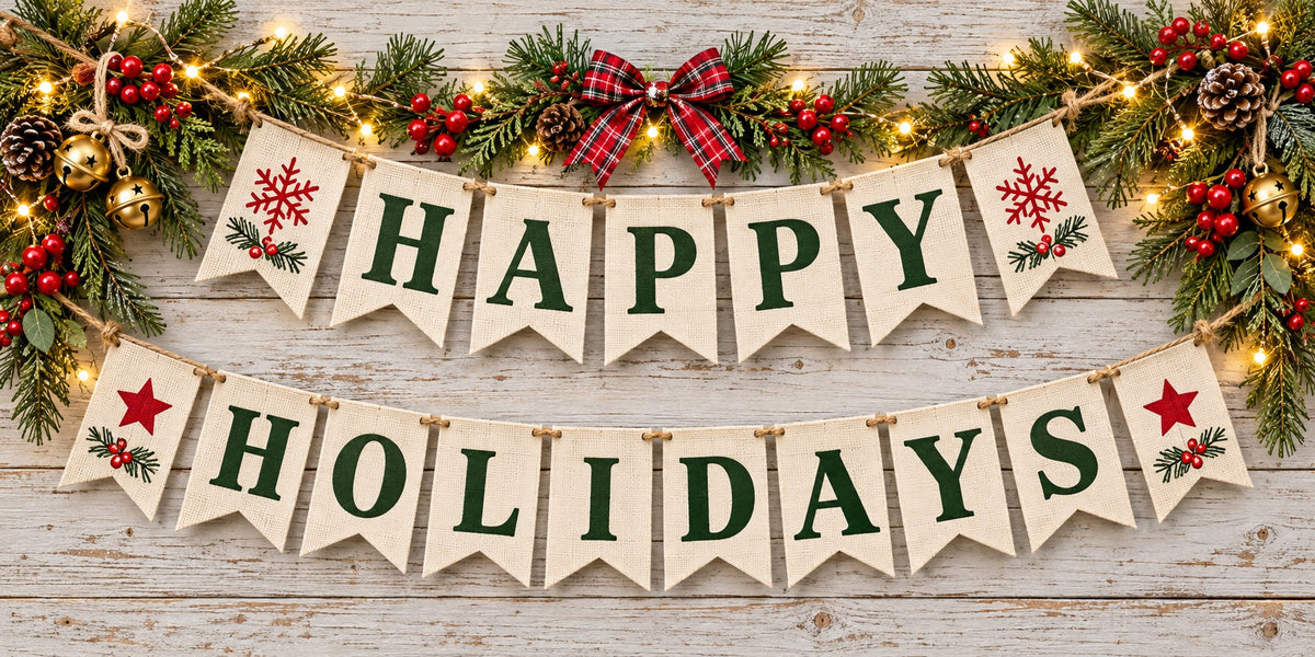 Christmas Party Garage Door Cover Wooden Burlap Holiday Christmas Garage Door Decor HQ610-150-2 Car