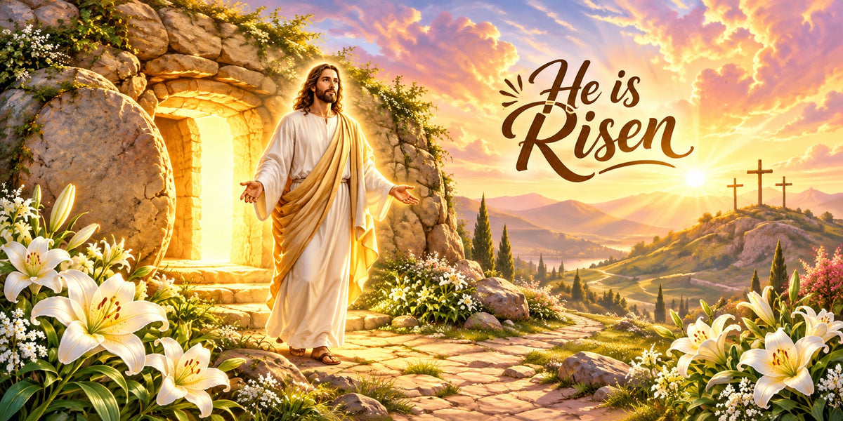 Religious Christmas Garage Door Cover Risen Savior Sunrise Christmas Garage Door Banner Decoration HQ610-21-2 Car