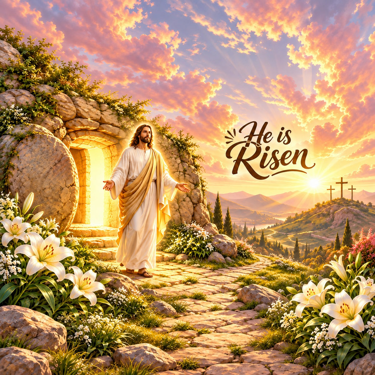 Religious Christmas Garage Door Cover Risen Savior Sunrise Christmas Garage Door Banner Decoration HQ610-21-1 Car