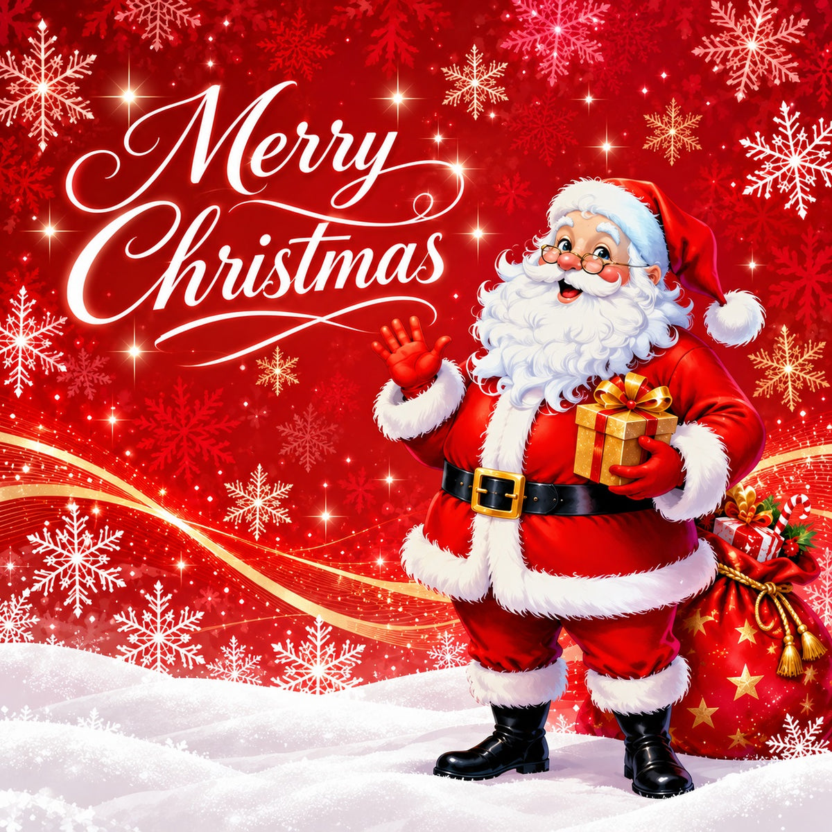 Santa Christmas Garage Door Cover Snowflake Jolly Greeting Christmas Garage Door Decoration HQ610-50-1 Car