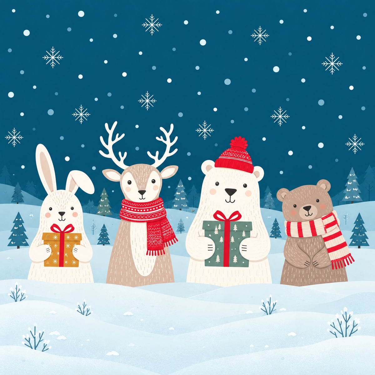 Cute Christmas Garage Door Cover Animals Friend Gifts Christmas Garage Door Decor HQ610-6-1 Car