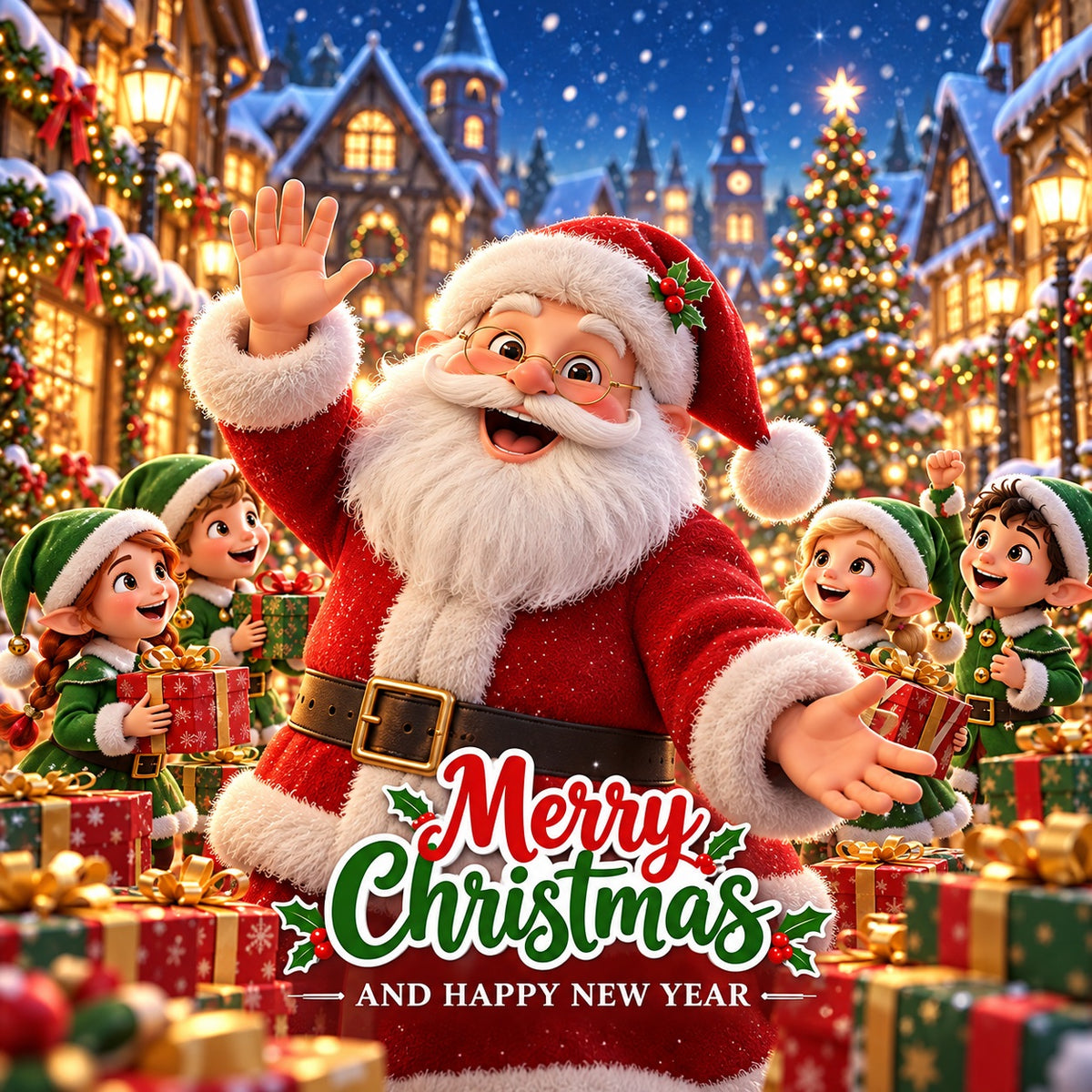 Christmas Theme Garage Door Cover Santa Gift Celebration Outdoor Christmas Garage Door Decoration HQ610-80-1 Car