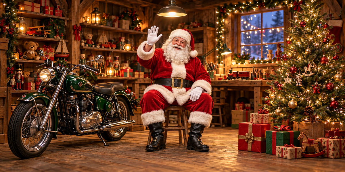 Santa Workshop Christmas Garage Door Banner Motorcycle Gift Tree Christmas Garage Door Cover HQ610-81-2 Car