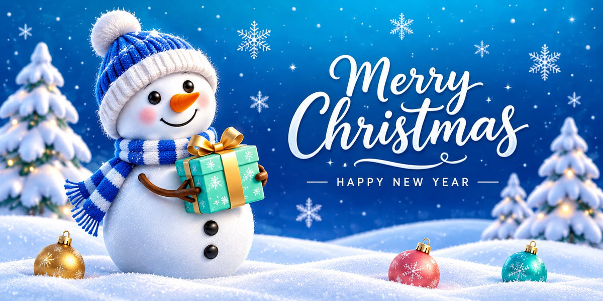 Snowman Christmas Garage Door Cover Blue Sky Gift Christmas Garage Door Banner HQ610-97-2 Car
