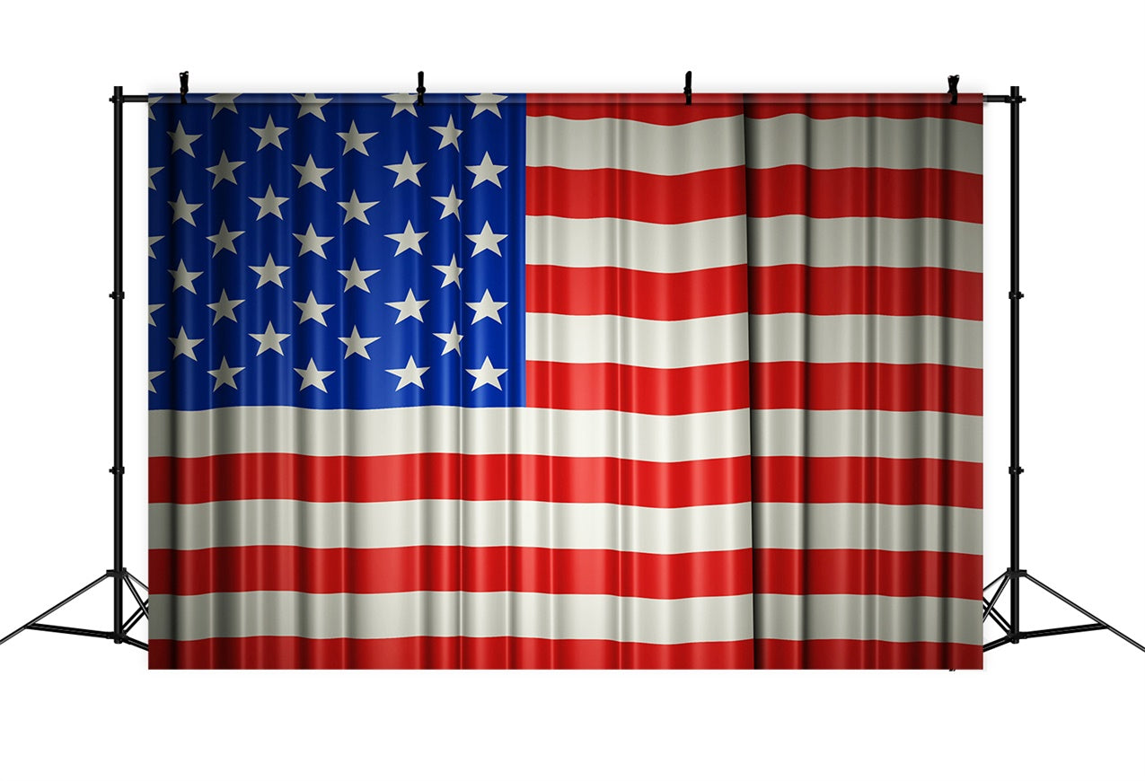 American Flag Backdrop Photography Elegant Drapery Freedom Backdrop LXX1-178