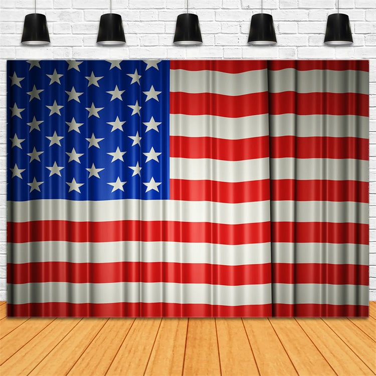 American Flag Backdrop Photography Elegant Drapery Freedom Backdrop LXX1-178