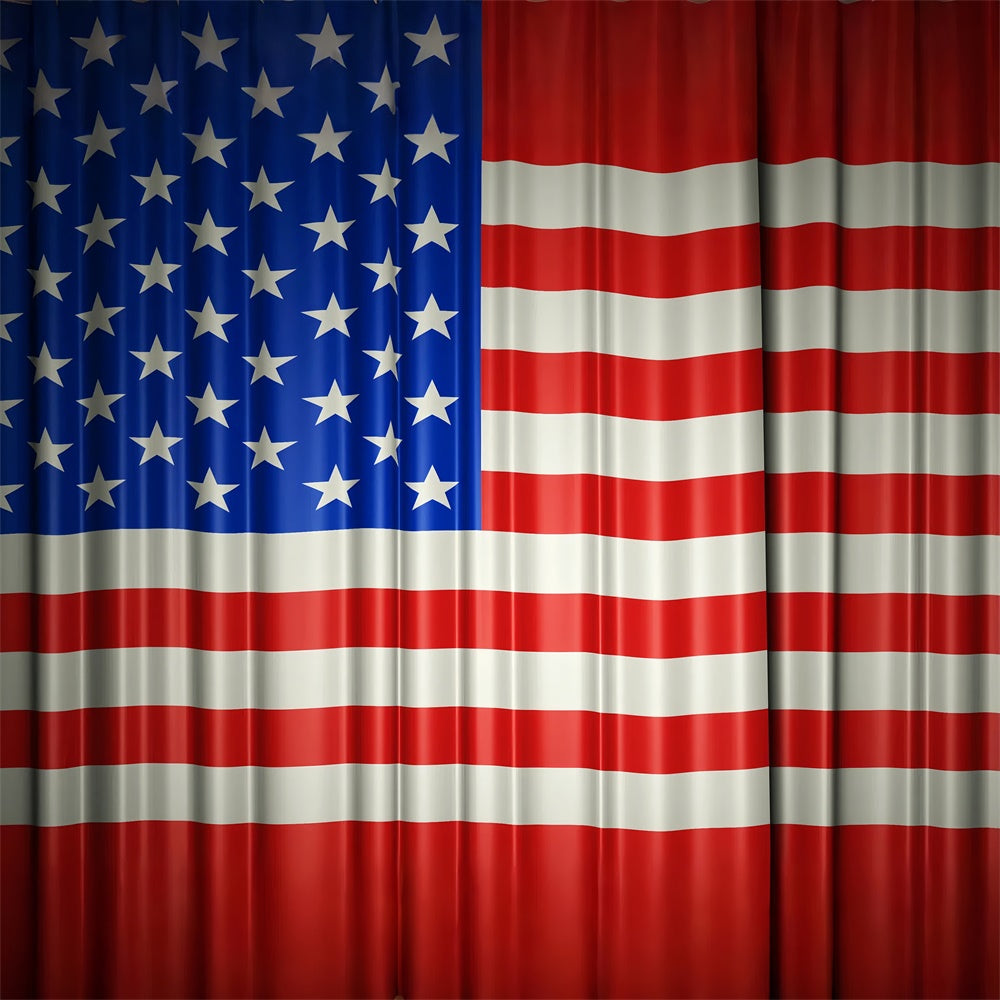 American Flag Backdrop Photography Elegant Drapery Freedom Backdrop LXX1-178
