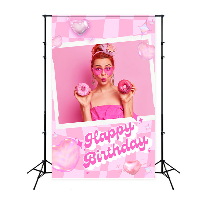 Custom Backdrop Birthday Fashion Doll Retro Charm Happy Backdrop LXX1-212