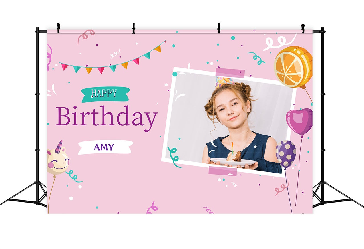Personalized Backdrops For Birthday Pastel Party Celebration Backdrop LXX1-243
