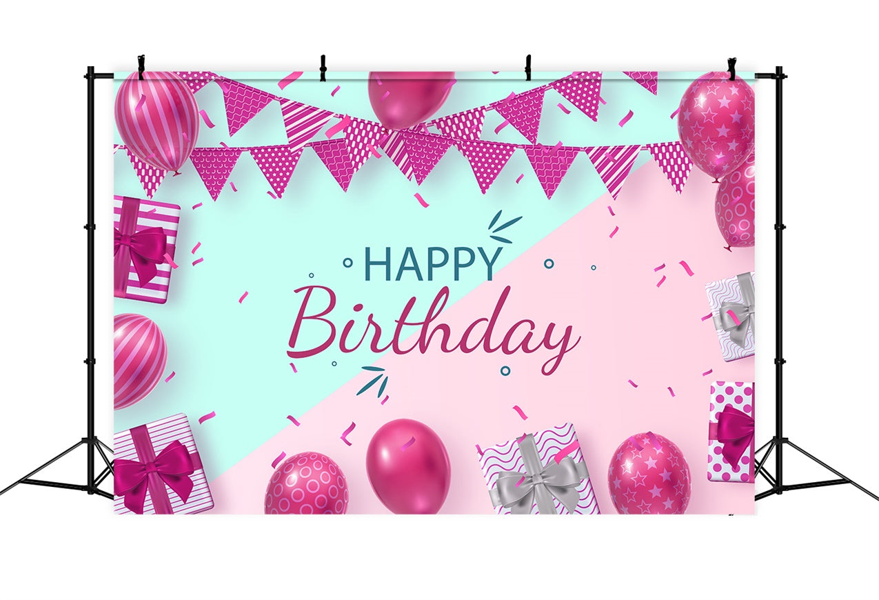 Personalized Backdrops Birthday Balloons Party Gifts Backdrop LXX1-250