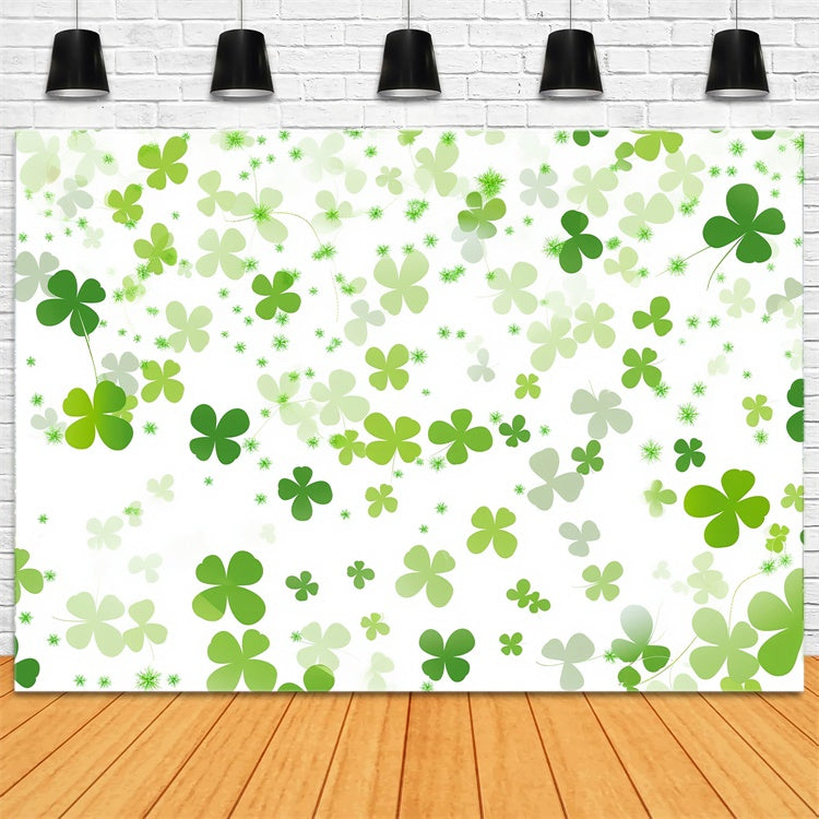 St Patricks Day Backdrop Airy Shamrock Festive Backdrop LXX1-34