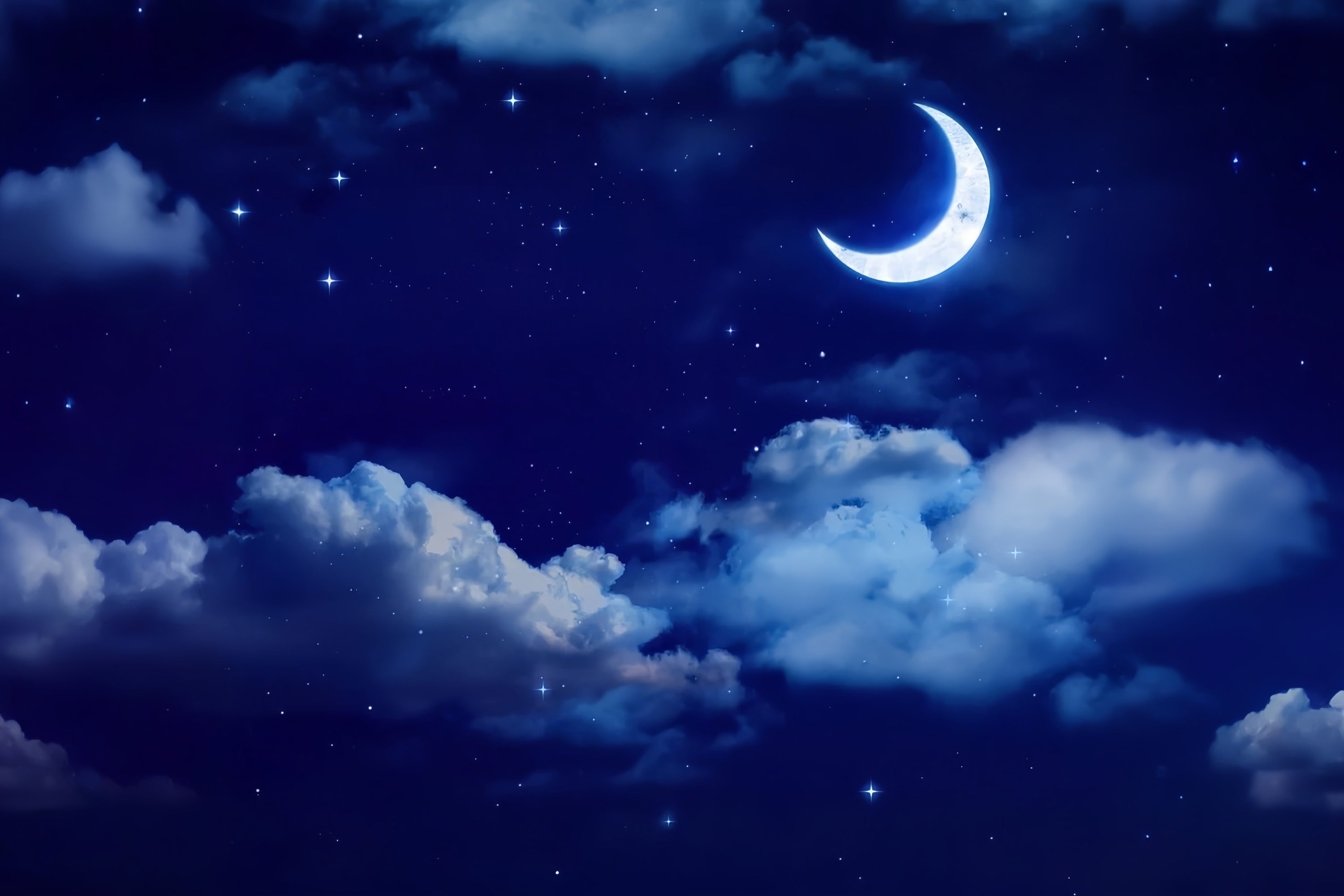 Night Sky Photo Backdrop Bright Moon Backdrop LXX1-355