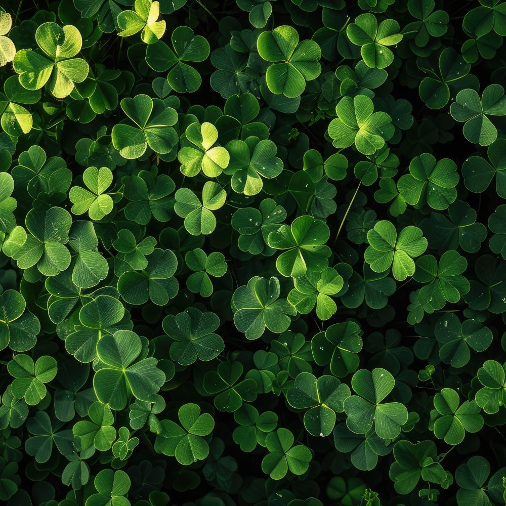 St Patricks Day Backdrop Deep Green Clover Glow Backdrop LXX1-36
