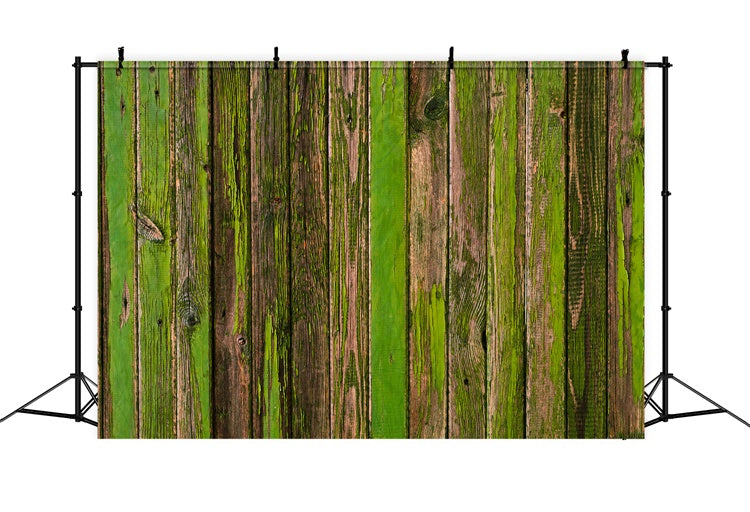 St Patrick's Day Photo Backdrop Rustic Mossy Wooden Backdrop LXX1-54